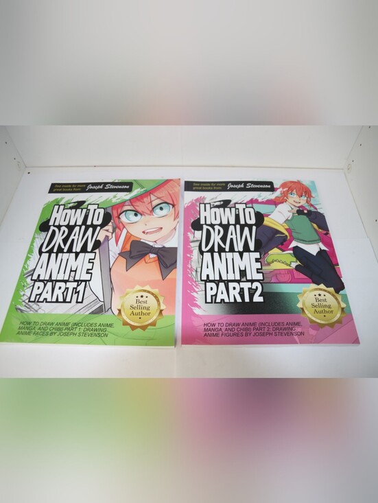 Other | How To Draw Anime Part 1 Part 2 Green Pink Covers | Poshmark